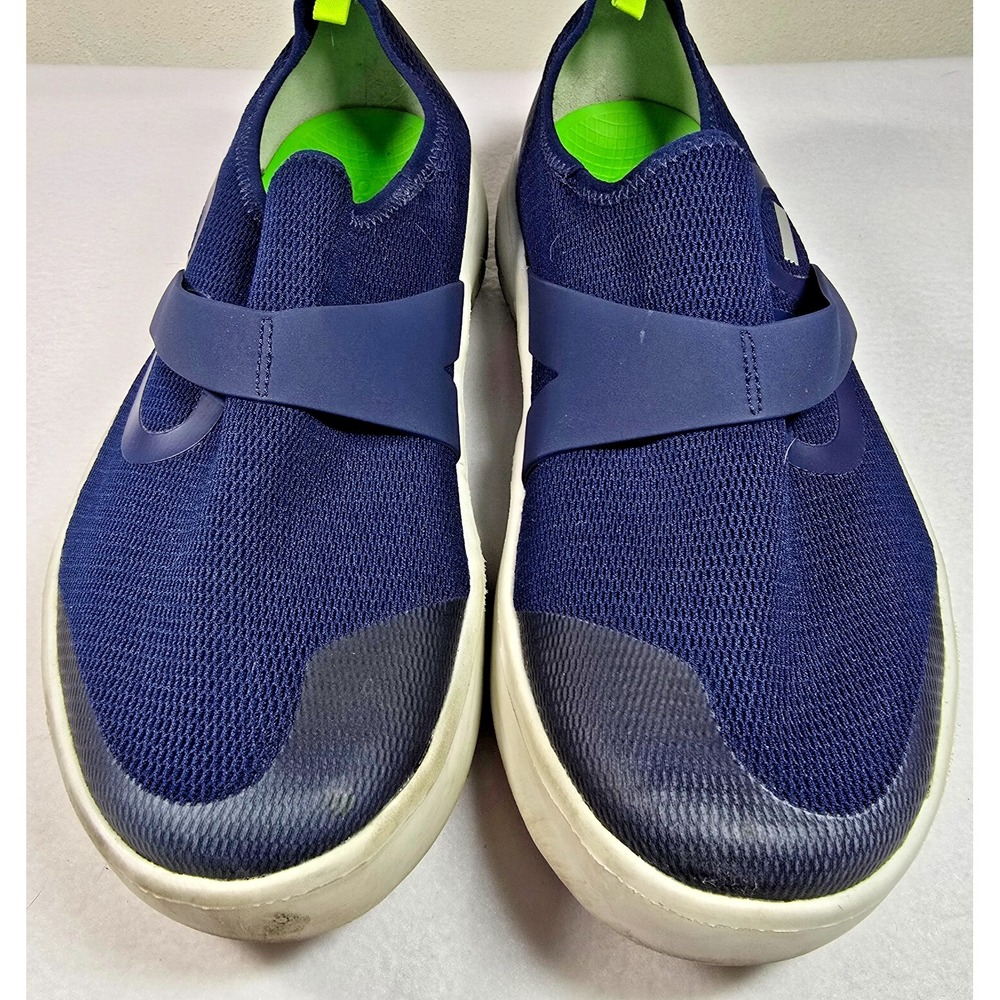 Oofos Mens 10 Oomg Eezee Shoes Low Recovery Sport Slip On Sneakers Comfort Blue
